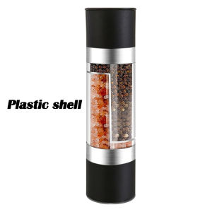 Salt and Pepper Grinder 2 in 1 Manual Stainless Steel Salt Pepper Mills with Adjustable Ceramic Grinding Spice Mill Kitchen Tool