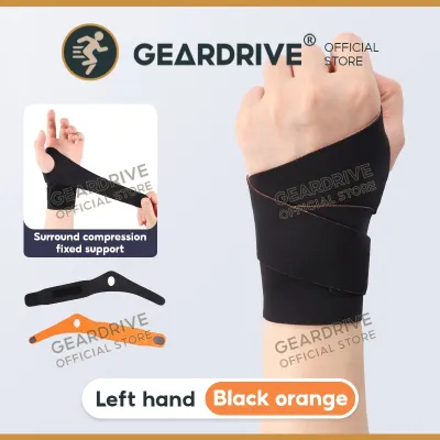 GEARDRIVE Ultra-Thin Elastic Wrist Brace for TFCC Tear & Tendonitis Relief Carpal Tunnel Support