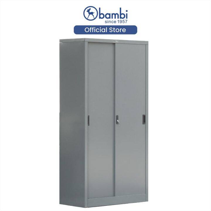 Bambi Lemari Arsip Besi Geser Sliding Door - KG-203 - 3 Rak | Lazada ...