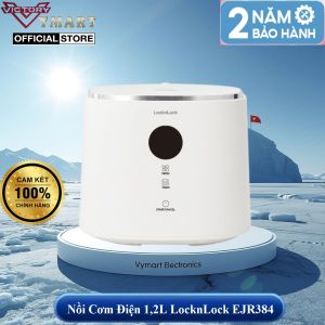 Nồi Cơm Điện LocknLock Bianco Nemo Rice Cooker 1.2L EJR384IVY  6 Chế Độ Giữ Ấm 24h màn hình LCD - Hàng Chính Hãng