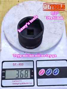 Đầu tuýp khẩu mở nồi xe tay ga xe máy 2 đầu 39mm 41mm và 34mm 46mm 1/2 inch thép đen WETOOLS