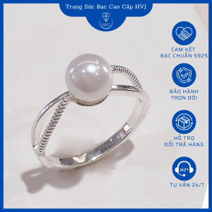 Nhẫn Trai Nữ Bạc S925 Xi Bạch Kim Sang Trọng - Trang sức cao cấp HVJ - 053.N08052025