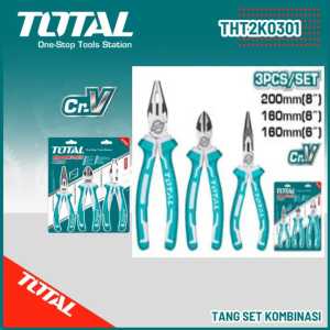 TOTAL THT2K0301 Tang set tang potong lancip kombinasi 3 pcs High Leverage Pliers Set
