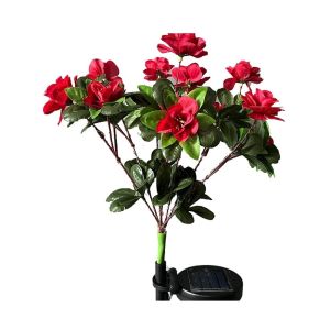 SDFSF LED Azalea Solar Flowers Lights Waterproof Wild Flowers Landscape Lawn Lamp Home Decorative Light Creative Garden Lights Pathway Patio