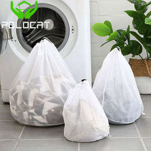 Polocat Large Washing Net Bags Durable Fine Mesh Laundry Bag With Lockable Drawstring For Big Clothes#1
