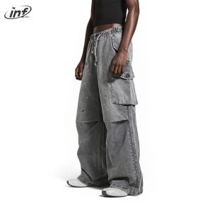 INFLATION brand large pocket ink splattered workwear pants for autumn and winter new products street worn multi pocket workwear casual pants