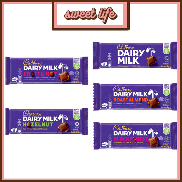 90G CADBURY DAIRY MILK CHOCOLATE ( MILK COKLAT / SUSU / JAJAN / SNACK ...