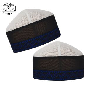 Peci Kopiah Jaring Hitam Putih Lis J-Muslim