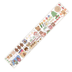 Small Fresh Strip And Paper Tape Korean Cartoon DIY Basic Material Sticker Ins Style Stationery Cute Student Girls DIY Decorative Hand Account Stickers