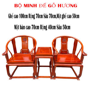 Bàn ghế kiểu minh đế kiểu chiện kê phòng khách gỗ hương