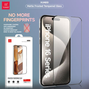 XUNDD Fingerprint / Oil Resistant Frosted Matte Ultra Clear Tempered Glass for iPhone 16 / iPhone 16 Pro / iPhone 16 Plus / iPhone 16 Pro Max