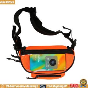 [Auto Vktech] Moto Bike Fanny Pack Touch Screen Motorcycle Storage Bag Large Capacity Outdoor Casual Waist Bag for Electric Car