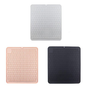Silicone Heat Resistant Kitchen Mat Durable Silicone Dish Draining Mat for Keep Kitchen Counter Clean and Organized
