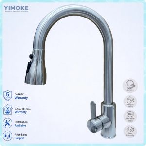 (Climate Voucher) Stainless Steel Kitchen Sink Mixer KDGQ403P&KDPB393P Pull-Out Tap Basin FaucetFast shipping