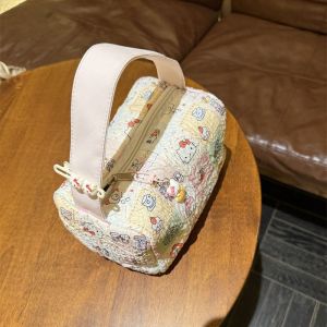 NALLCHEER Storage Bag Cute Cartoon Printed Tape Zipper Design Cosmetic Bag