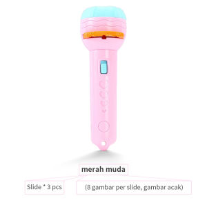 LAKOE Mainan proyektor anak Senter Lampu Malam Dengan 24 Gambar