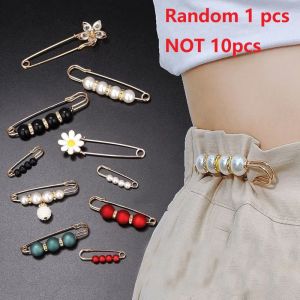 เสื้อผ้ากุลสตรีเสื้อเพิร์ล Rhinestone ตกแต่งเข็มกลัดกระโปรงเอวปรับเข็มกลัด