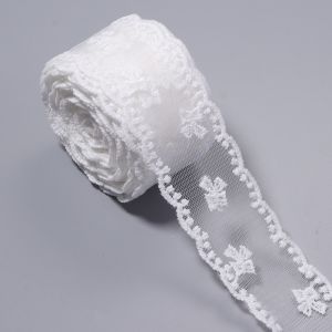 UNMEGONI 5Yards 5 Yards Length Lace Trim Ribbon Jacquard Weave 4cm Width Jacquard Embroidery Lace Decorative Hollow Out Pattern Hollow Lace Ribbon DIY Crafts
