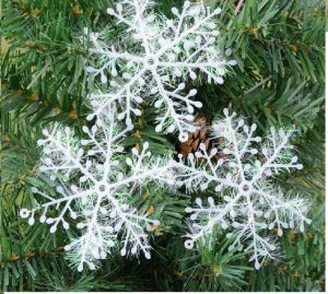 Bông tuyết trang trí Giáng Sinh trang trí cây thông. Gói gồm 3 bông kích thước 10cm