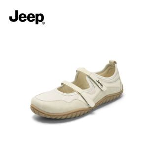 JEEP soft sole shallow mouth lightweight flat bottom comfortable Mary Jane sports womens shoes