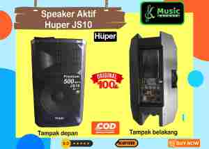 sound system controller panggung café rental kampung [ COD ] speaker aktif Huper JS10 JS 10 JS-10 15 inch 500W worthid bass treble