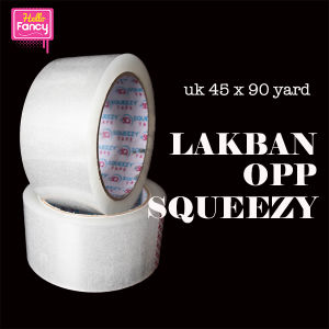 Lakban / Plakban OPP 2" 48mm x 90yard Bening SQUEEZY