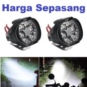 Lampu Sorot Tembak LED Spion Motor Laser Gun Cree 6 Titik Mata 6 Watt 6W T6C 6Watt