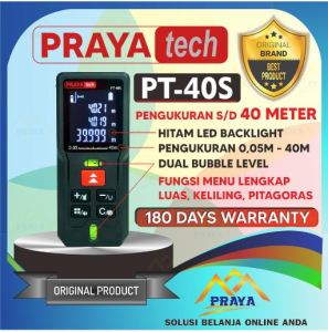 METERAN LASER DIGITAL LASER DISTANCE METER PRAYATECH 40 METER PT-40S PT-40SS PT-40U