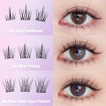 【FREE Tweezers!】New Reusable Glue-Free False Eyelash DIY 120 Cluster Hybrid 10-12mm Eyelash, Newbie's Choice for Thick, Natural, Long Eyelashes. 