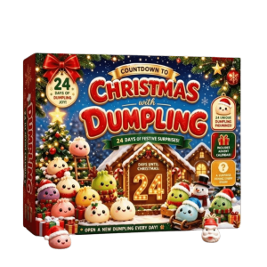 XYAX 24Pcs Christmas Toy Christmas Fidget Toy Set Countdown Calendar Dumpling Squishy Pinch Toy Kit Sensory Fidget Toy 24Pcs Slow Rising Squeeze Toy Christmas Gift