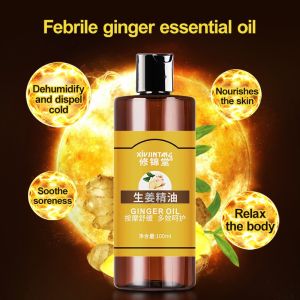 100ML Ginger Essential Oil Ginger miracle oil 100% original Slimming Lymphatic Drainage Detoxification