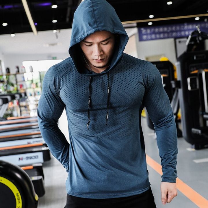 Hooded gym top best sale