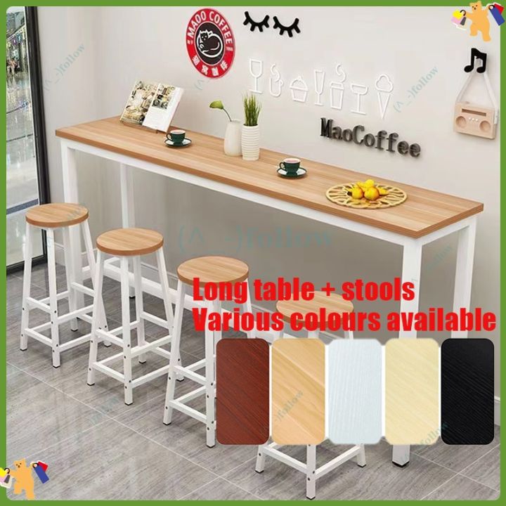 【uhe55qia】Wall Bar Counter Household Window Table Long Table Milk Tea ...