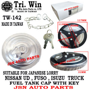 FUEL TANK CAP WITH KEY ISUZU FUSO NISSAN UD  TW142 CD45 CD48 GE13 SUPER GREAT MADE IN TAIWAN LORRY TRUCK