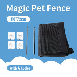 Pet Mesh Fence Dog Pet Safety Fence Foldable Pet Fence Dog Cat Isolation Fence Portable Pet Gate Door Barrier