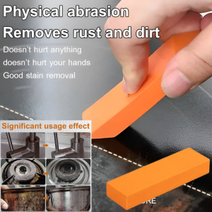 Stainless Steel Kitchen Eraser Cleaning Decontamination Tool Rust & Scale Remover For Kitchen Sink Cookware With Scratch Free Formula Kitchen Maintenance Tool Stainless Steel Cleaner Rust Remover Eraser Scale Removal Tool Easy Stain Removal