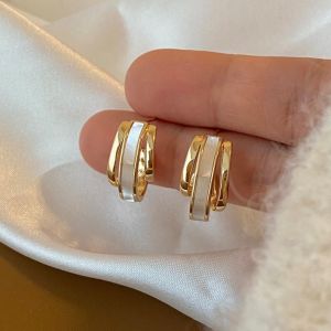 COD Saudi Gold 18K Hikaw Earrings Women Pawnable Hoop Earrings Earrings Sale French Mother-of-pearl Jewelry Girlfriend Gift Saudi Tunay Ginto Hypoallergenic Fashion Not Fade Earing Set for Girls