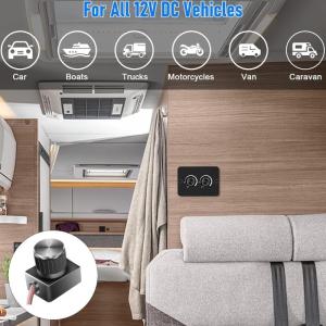 Knob Type Dimmer Switches 12-24V Low Voltage Light Strips Dimmer for LED Dimming Power Supply Easy Installation