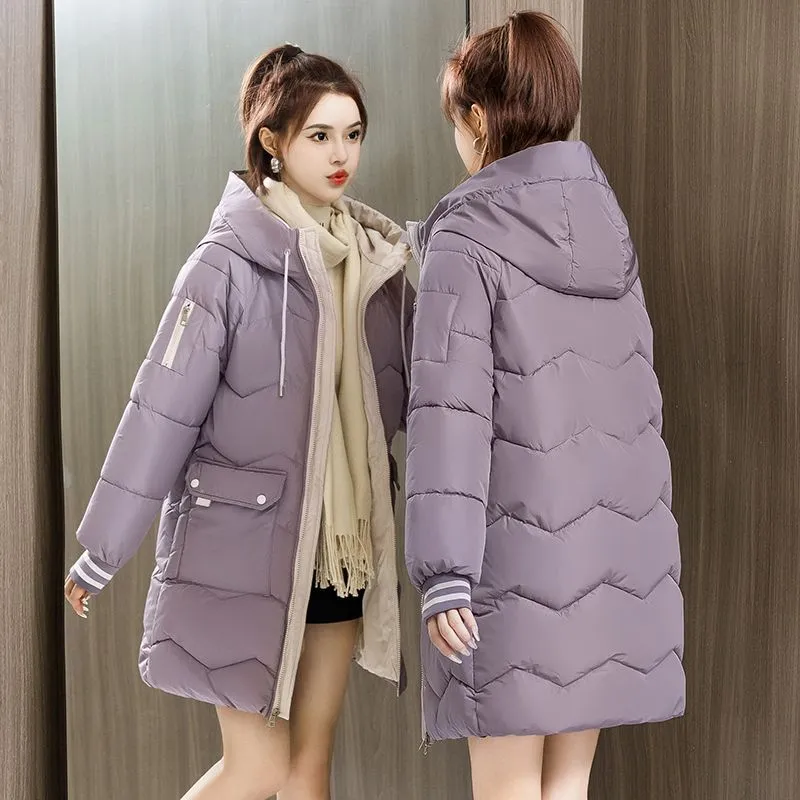 New Women's Mid-length Loose Jacket Winter Thick Jacket – the best