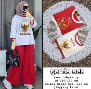 FLASH SALE GARDA SET SETELAN WANITA CRINKLE KEMERDEKAAN SETELAN 17 AGUSTUS VIRAL