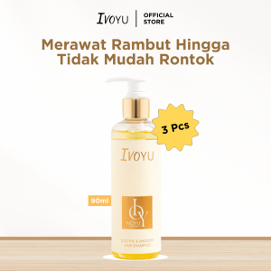 Ivoyu - Shoote & Smooth Hair Shampoo 90ml - Isi 3 Botol