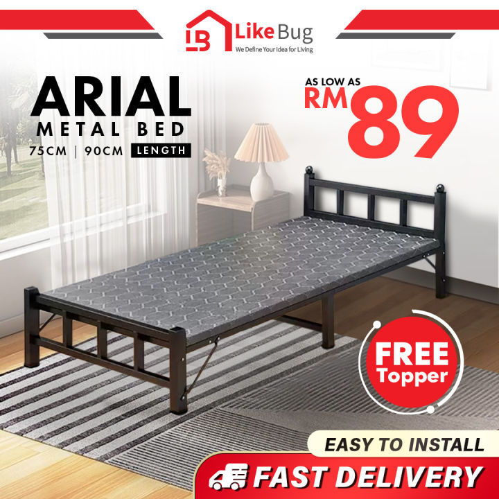 ⚡️LIKE BUG⚡️ARIAL BED FRAME WITH FREE TOPPER | KATIL | Lazada Malaysia