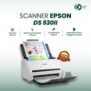 Scanner Epson DS-530II Dokumen ADF Duplex 50 Lembar Kecepatan Tinggi 35 ppm Untuk Kantor Bisnis