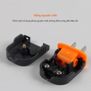 ĐẦU CẮM DÂY NGUỒN XOAY 90 ĐỘ COMBO 2 CÁI – PHÍCH ĐIỆN 2 CHẤU 16A 2500W GỌN SÁT TƯỜNG