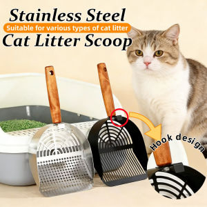 Cat Litter Scoop Stainless Steel Metal Garbage Shovel Durable Handle Washable Pet Toilet Clean Tools
