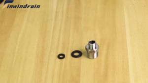 1/2 to 3/8 RV Faucet Adapter 304 Stainless Steel 3/8 Male to 1/2 Male Compression Reducer Fittings Water Line Supply Adapter for RV Kitchen Water Hose Connector with Rubber Washer(2 Pack)