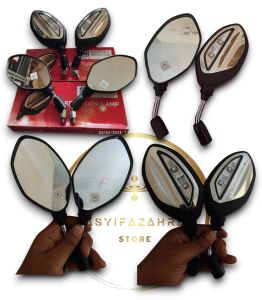 spion bubut 3 jarispion led ori ahm tangkai pendek model konsep motor plat kt