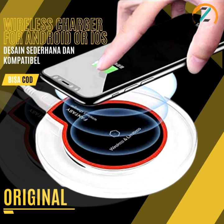 Wireless Charger Fantasy Qi Cas HP Smartphone Iphone IOS Android