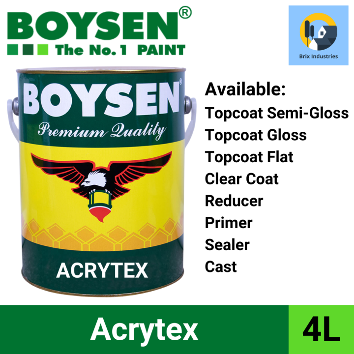 Boysen Acrytex Acrylic Solvent Based Coating 4 Liters (Gallon) Cast ...