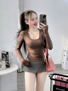 Áo cổ vuông tay dài bo cổ KVYBODY A99 chất borip lụa dày mịn co giãn thích hợp mặc ở nhà đi chơi đi tiệc